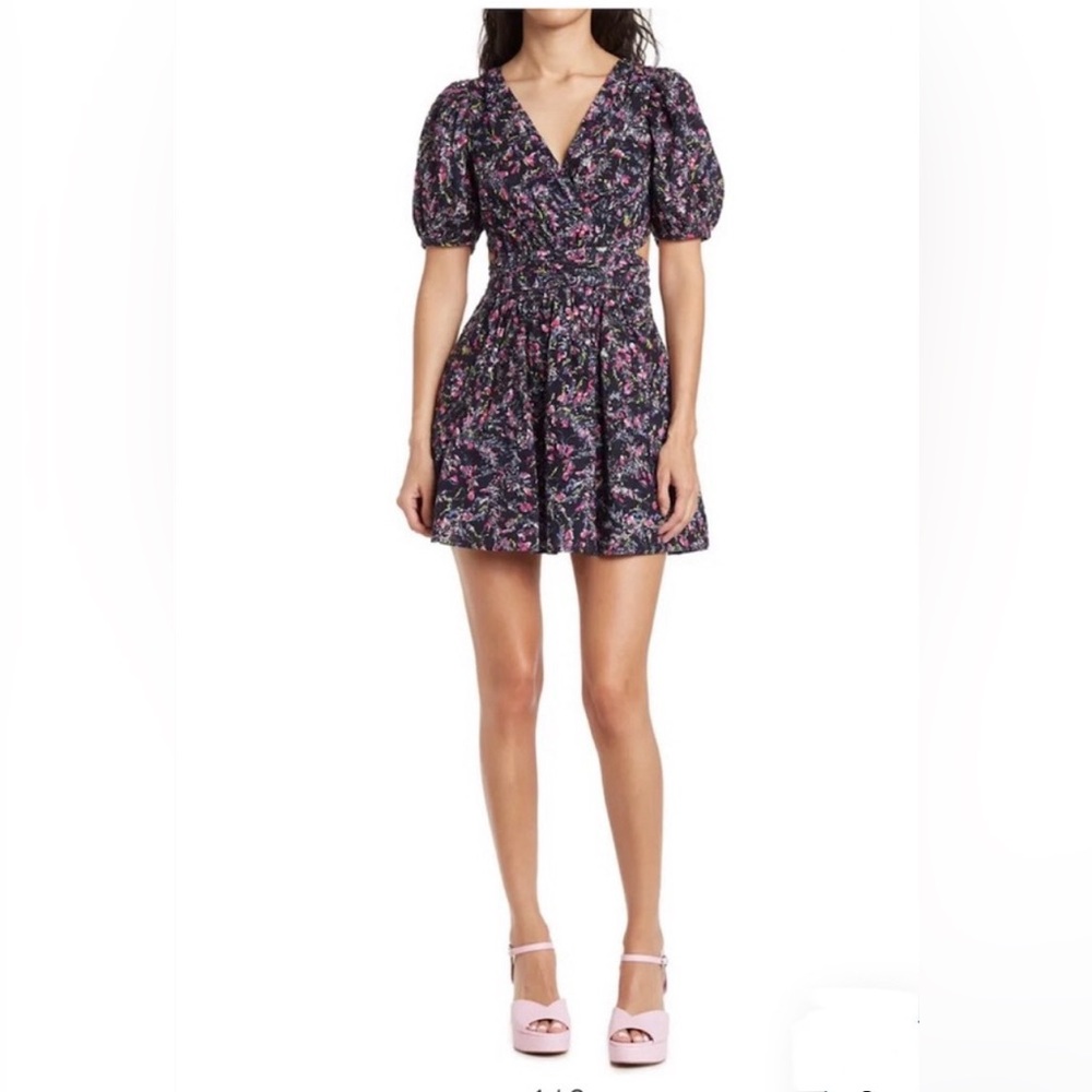 French Connection cutout floral dress 2